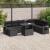 Set mobilier de grădină cu perne, 9 piese, negru, poliratan GartenMobel Dekor