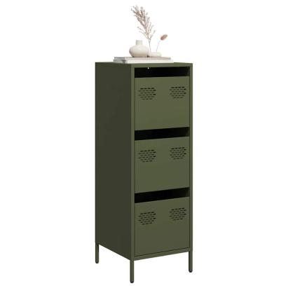 Dulap înalt verde măslină 39x35x103,5 cm oțel GartenMobel Dekor