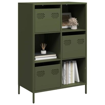 Dulap înalt, verde măsliniu, 68x39x103,5 cm, oțel GartenMobel Dekor
