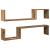 Rafturi perete 2 buc., lemn vechi, 100x15x20 cm, lemn prelucrat GartenMobel Dekor