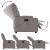 Fotoliu electric de masaj rabatabil, gri taupe, textil GartenMobel Dekor