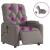 Fotoliu electric de masaj rabatabil, gri taupe, textil GartenMobel Dekor