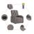 Fotoliu electric de masaj rabatabil, gri taupe, textil GartenMobel Dekor