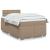 Pat box spring cu saltea, cappuccino, 120x190cm piele ecologică GartenMobel Dekor
