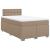 Pat box spring cu saltea, cappuccino, 120x190cm piele ecologică GartenMobel Dekor