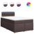 Pat box spring cu saltea, maro închis, 120x190 cm, textil GartenMobel Dekor