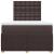 Pat box spring cu saltea, maro închis, 120x190 cm, textil GartenMobel Dekor