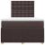 Pat box spring cu saltea, maro închis, 120x190 cm, textil GartenMobel Dekor