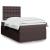 Pat box spring cu saltea, maro închis, 120x190 cm, textil GartenMobel Dekor