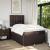 Pat box spring cu saltea, maro închis, 120x190 cm, textil GartenMobel Dekor
