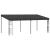 Pavilion de perete, antracit, 6 x 3 x 2,5 m GartenMobel Dekor