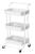 Raft universal de depozitare, 3 cosuri perforate, roti transport, abs si metal, 45x35x84 cm, alb MultiMark GlobalProd