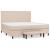 Pat continental cu saltea, cappuccino, 200x200 cm, piele eco GartenMobel Dekor