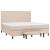 Pat continental cu saltea, cappuccino, 200x200 cm, piele eco GartenMobel Dekor