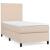 Pat box spring cu saltea, cappuccino, 100x200cm piele ecologică GartenMobel Dekor