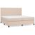 Pat continental cu saltea, cappuccino, 200x200 cm, piele eco GartenMobel Dekor
