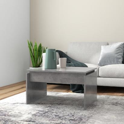 Măsuță de cafea, gri beton, 68x50x38 cm, lemn prelucrat GartenMobel Dekor