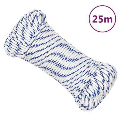 Frânghie de barcă, alb, 5 mm, 25 m, polipropilenă GartenMobel Dekor