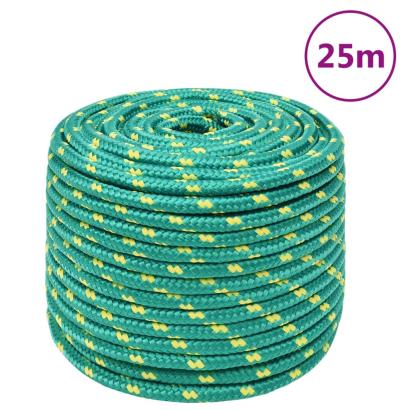 Frânghie de barcă, verde, 12 mm, 25 m, polipropilenă GartenMobel Dekor