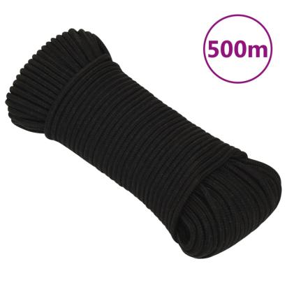 Frânghie de lucru, negru, 3 mm, 500 m, polipropilenă GartenMobel Dekor