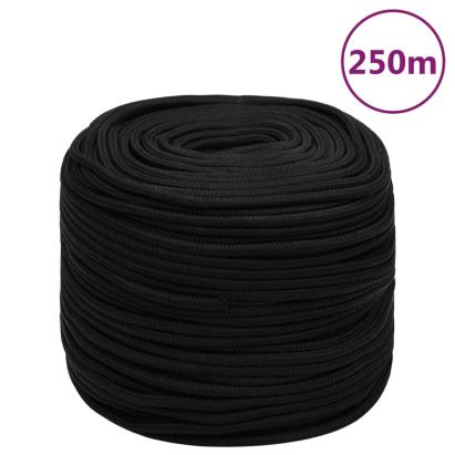 Frânghie de lucru, negru, 6 mm, 250 m, polipropilenă GartenMobel Dekor