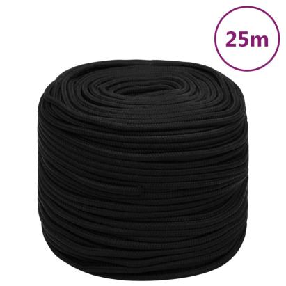 Frânghie de lucru, negru, 10 mm, 25 m, poliester GartenMobel Dekor