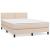 Pat box spring cu saltea, cappuccino, 140x200cm piele ecologică GartenMobel Dekor