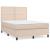 Pat box spring cu saltea, cappuccino, 140x200cm piele ecologică GartenMobel Dekor