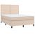 Pat box spring cu saltea, cappuccino, 140x200cm piele ecologică GartenMobel Dekor