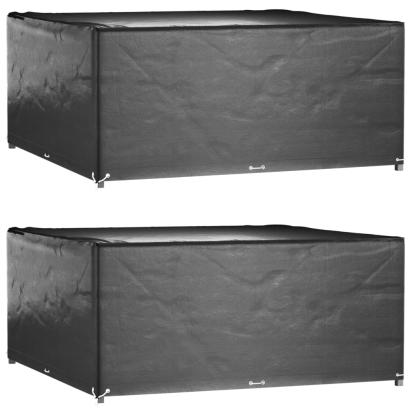 Huse mobilier grădină, 2 buc, 16 ocheți, 205x205x90 cm, pătrat GartenMobel Dekor