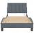 Cadru de pat cu lumini LED, gri închis, 90x190 cm, catifea GartenMobel Dekor