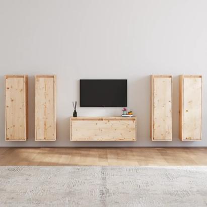 Comode TV, 5 buc., lemn masiv de pin GartenMobel Dekor
