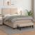 Pat box spring cu saltea, cappuccino, 140x190cm piele ecologică GartenMobel Dekor
