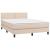 Pat box spring cu saltea, cappuccino, 140x190cm piele ecologică GartenMobel Dekor