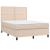 Pat box spring cu saltea, cappuccino, 140x190cm piele ecologică GartenMobel Dekor