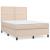 Pat box spring cu saltea, cappuccino, 140x190cm piele ecologică GartenMobel Dekor