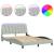 Cadru de pat cu lumini LED, gri deschis, 140x190 cm, catifea GartenMobel Dekor