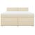Pat continental cu saltea, crem, 180x200 cm, textil GartenMobel Dekor