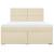Pat continental cu saltea, crem, 180x200 cm, textil GartenMobel Dekor