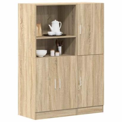 Set dulapuri de bucătărie 2 piese stejar sonoma, lemn prelucrat GartenMobel Dekor