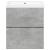 Set mobilier de baie, 2 piese, gri beton, lemn compozit GartenMobel Dekor