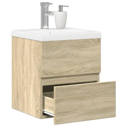 Set mobilier de baie, 2 piese, stejar sonoma, lemn prelucrat GartenMobel Dekor