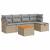 Set canapele de grădină cu perne, 6 piese, bej, poliratan GartenMobel Dekor