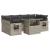 Set canapele de grădină cu perne, 7piese gri deschis poliratan GartenMobel Dekor