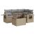 Set canapele de grădină cu perne, 5 piese, bej, poliratan GartenMobel Dekor