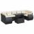 Set mobilier de grădină cu perne, 8 piese, negru, poliratan GartenMobel Dekor