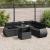 Set canapele de grădină cu perne, 7 piese, negru, poliratan GartenMobel Dekor