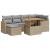 Set canapele grădină cu perne 7 piese bej poliratan/lemn acacia GartenMobel Dekor