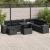 Set mobilier de grădină cu perne, 9 piese, negru, poliratan GartenMobel Dekor