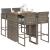 Set mobilier bar de grădină, cu perne, 5 piese, gri, poliratan GartenMobel Dekor